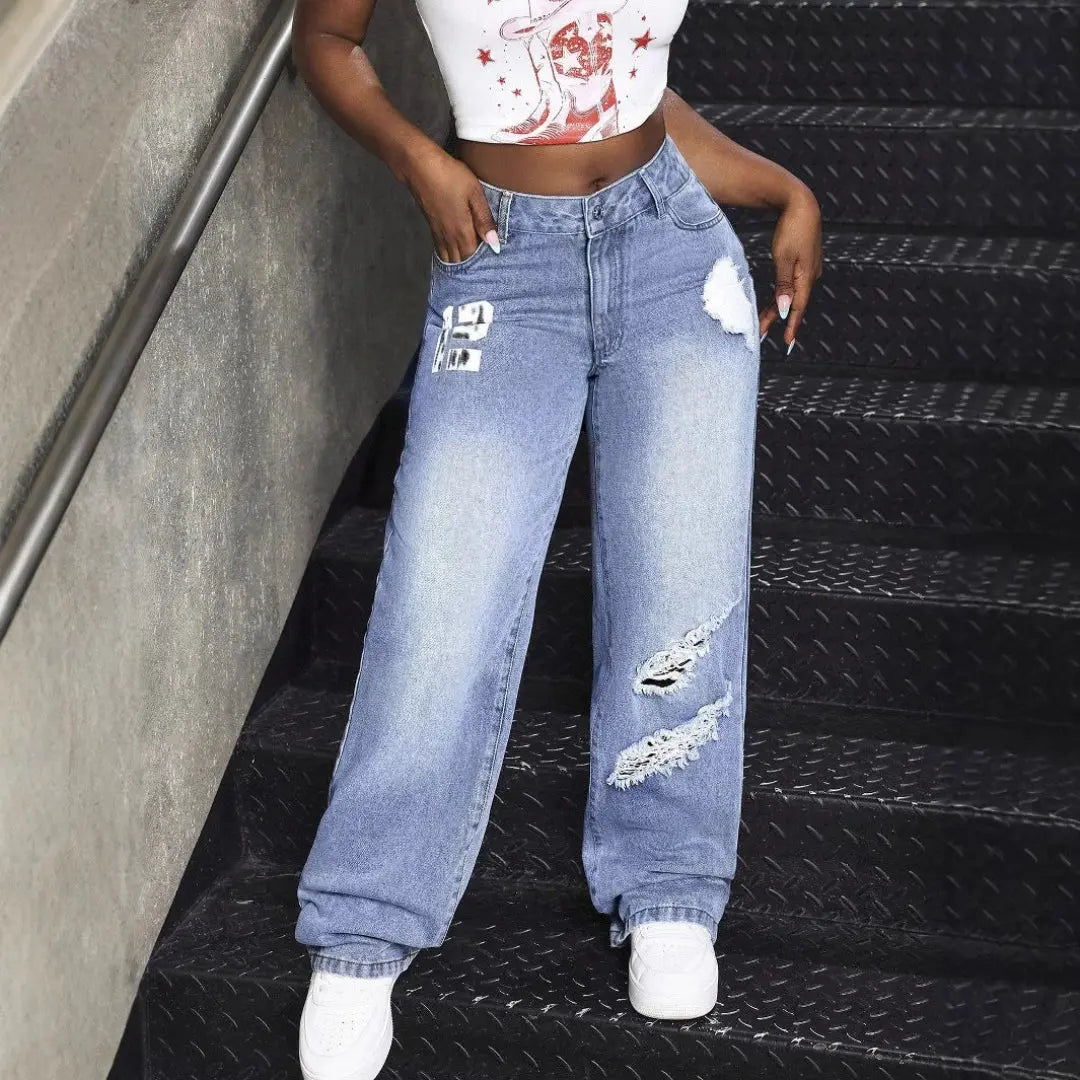 Women Bold Street Denim Jeans LionStyle LionStyle