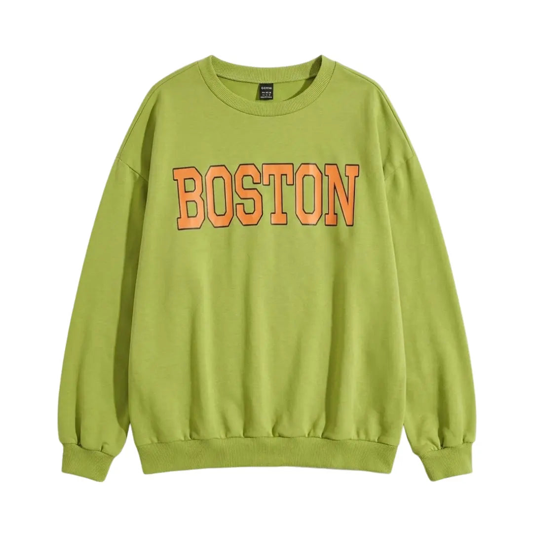 Women Boston Graphic Sweatshirt LionStyle Lion Style