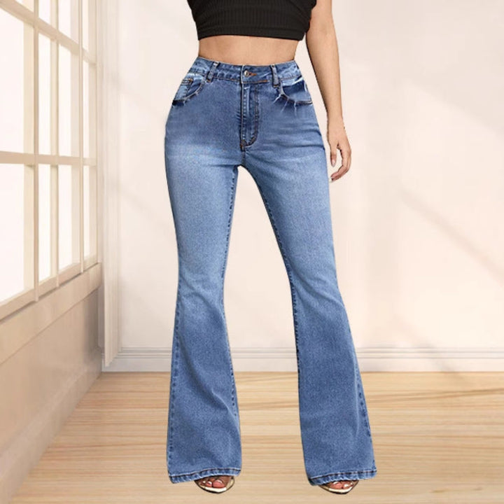 Women Bow Pocket Flare Jeans LionStyle
