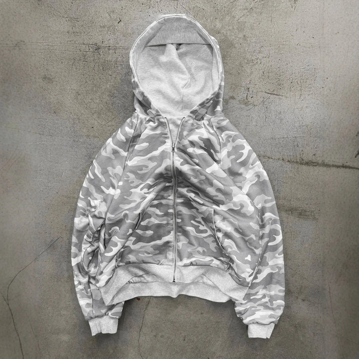 Women Camo Zip Hoodie LionStyle Lion Style