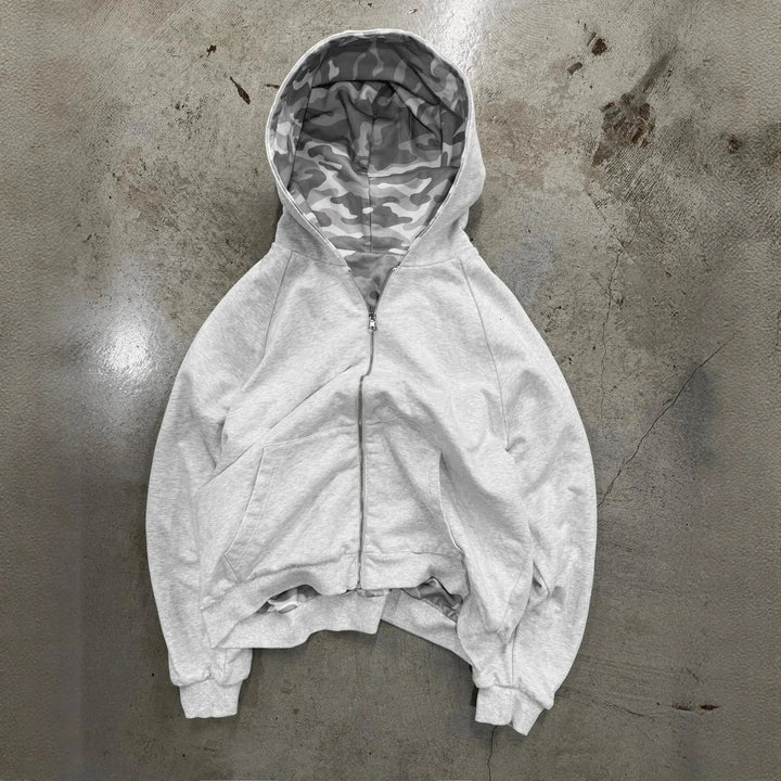 Women Camo Zip Hoodie LionStyle Lion Style
