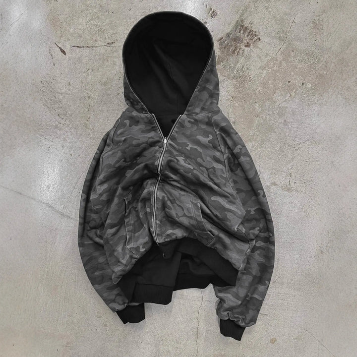 Women Camo Zip Hoodie LionStyle Lion Style