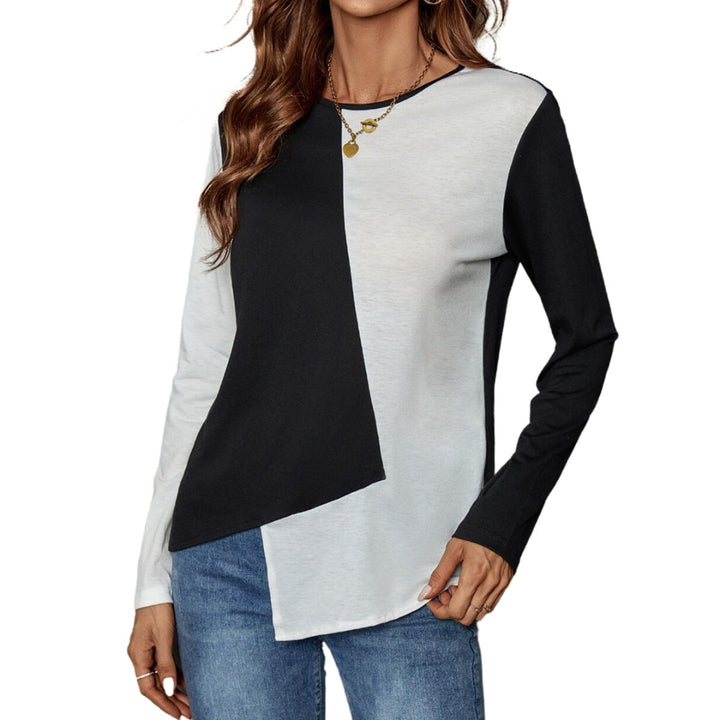 Women Casual Colorblock Long Sleeves LionStyle