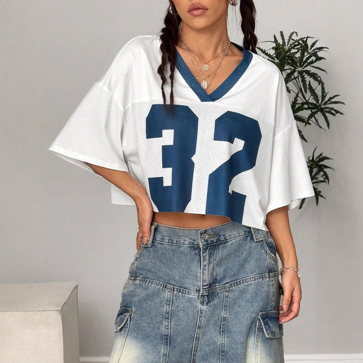 Women Casual Cropped T-Shirt LionStyle