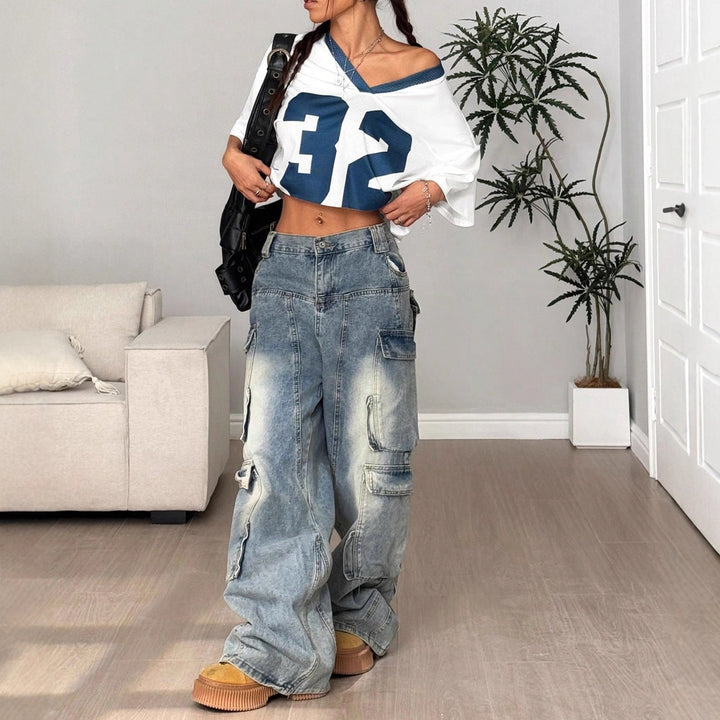 Women Casual Cropped T-Shirt LionStyle