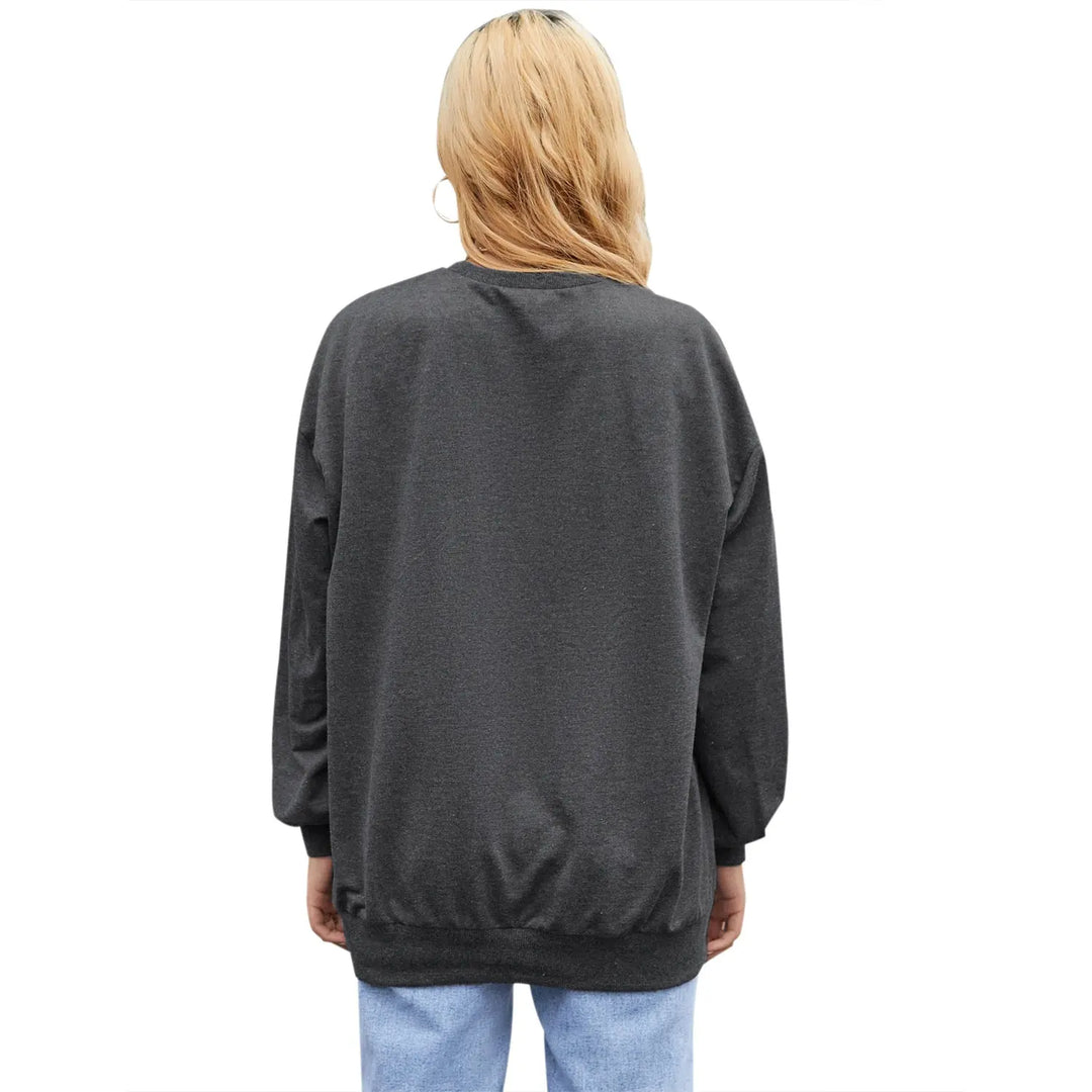 Women Casual Embossed Sweatshirt LionStyle Lion Style