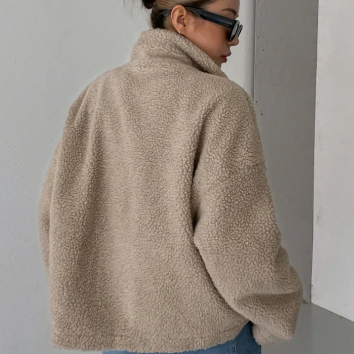 Women Casual Plush Zip Jacket LionStyle Lion Style