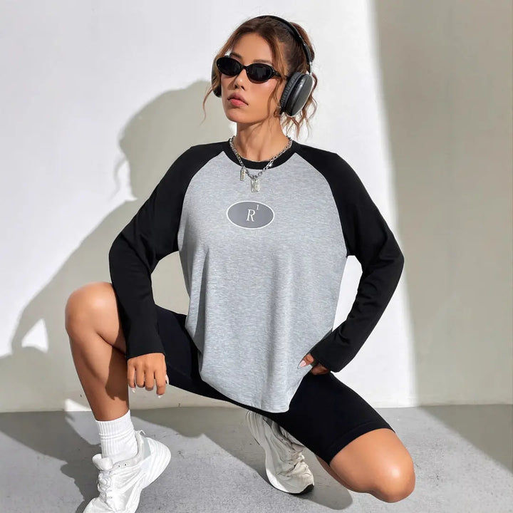 Women Chic Relaxed Raglan Top LionStyle Lion Style