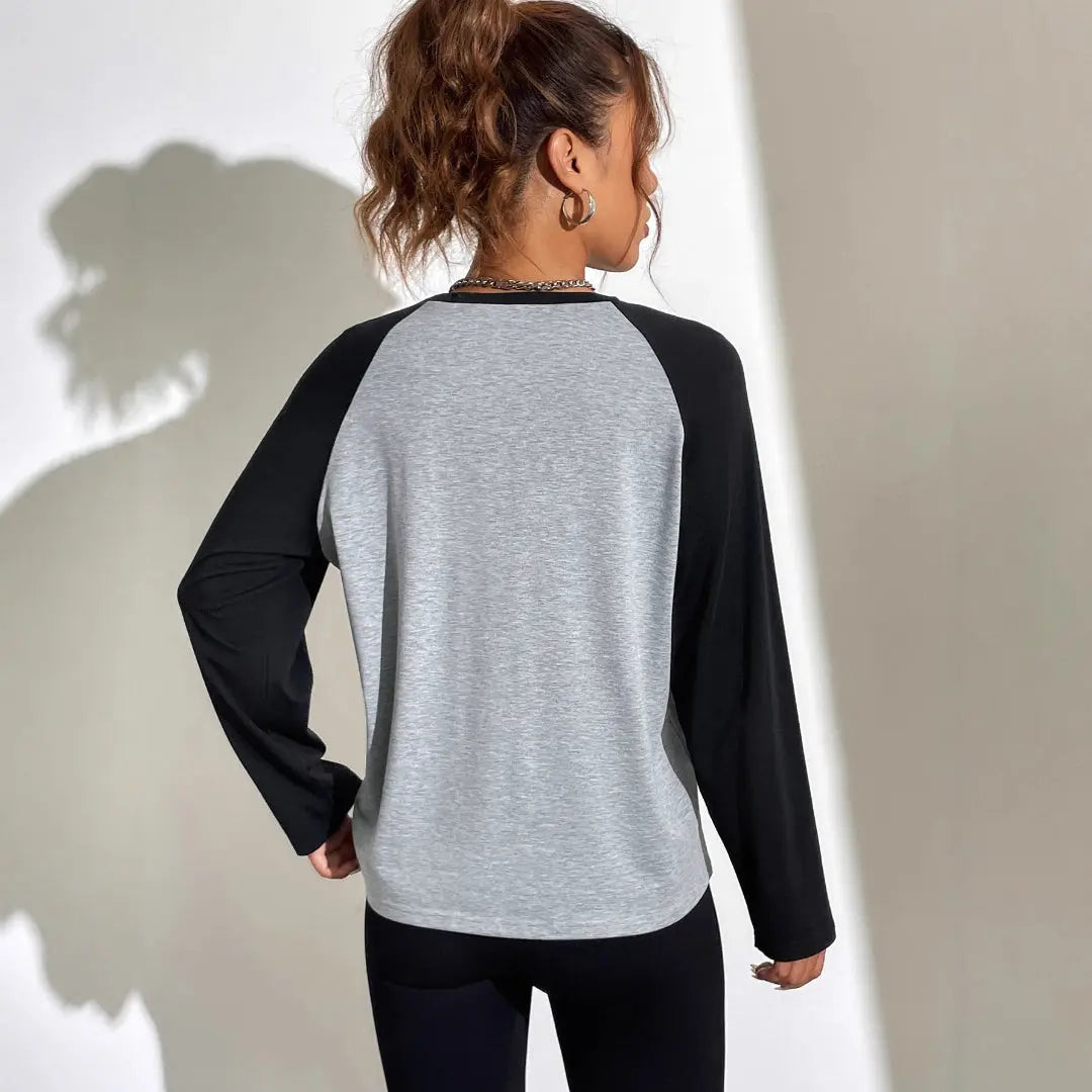 Women Chic Relaxed Raglan Top LionStyle Lion Style