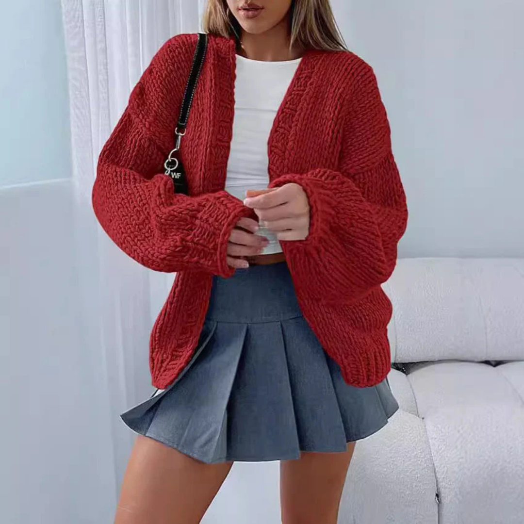 Women Chunky Knit Cardigan LionStyle Lion Style