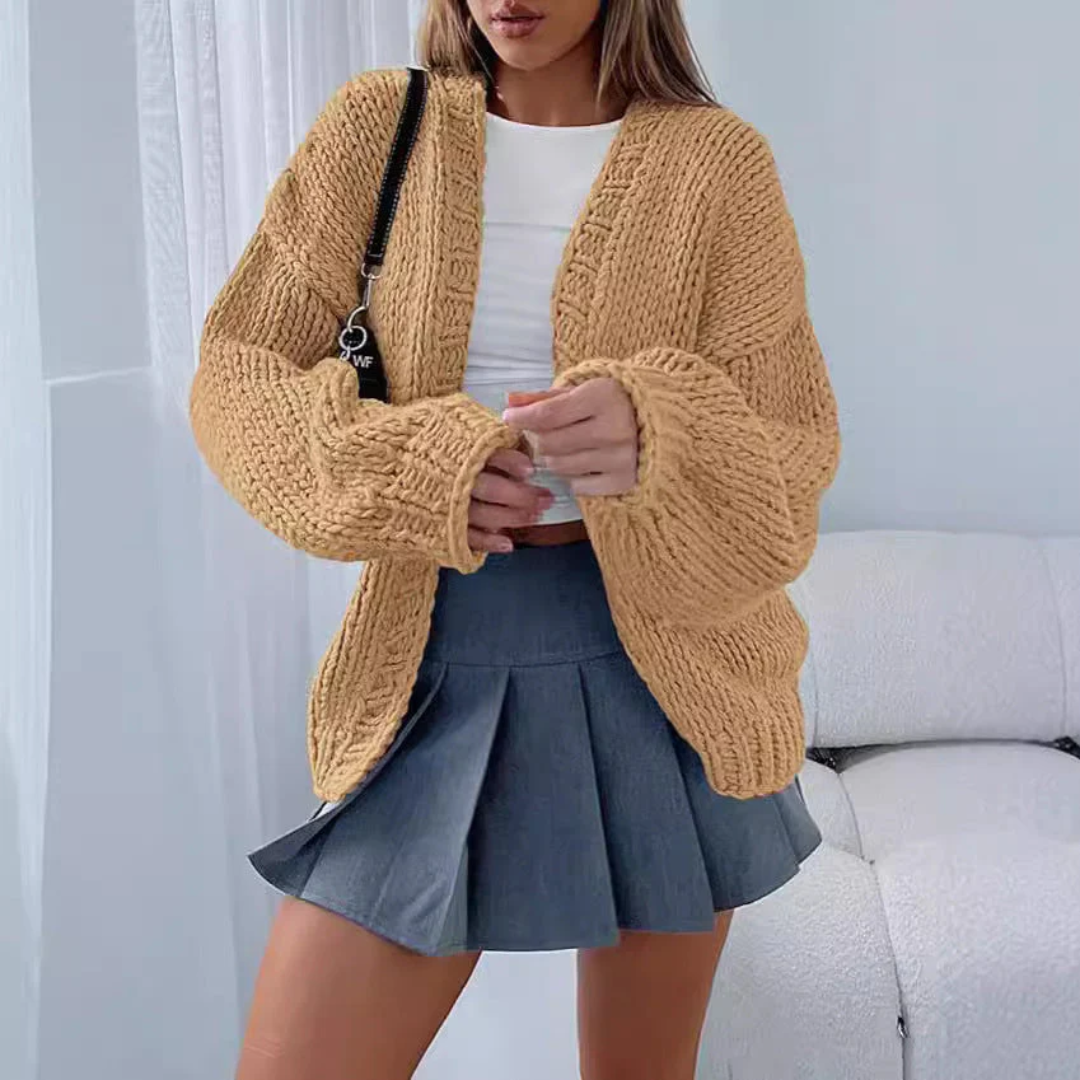 Women Chunky Knit Cardigan LionStyle Lion Style