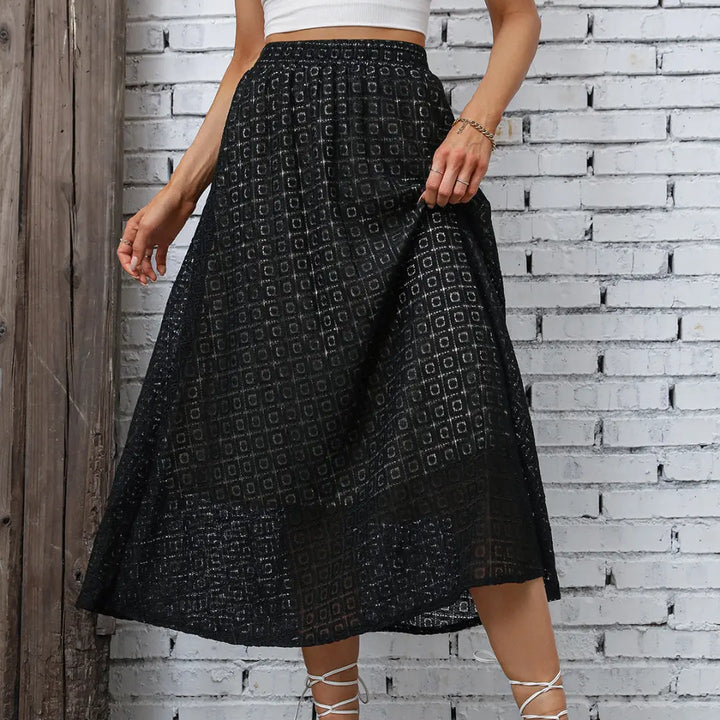 Women Classic A-Line Midi Skirt LionStyle Lion Style