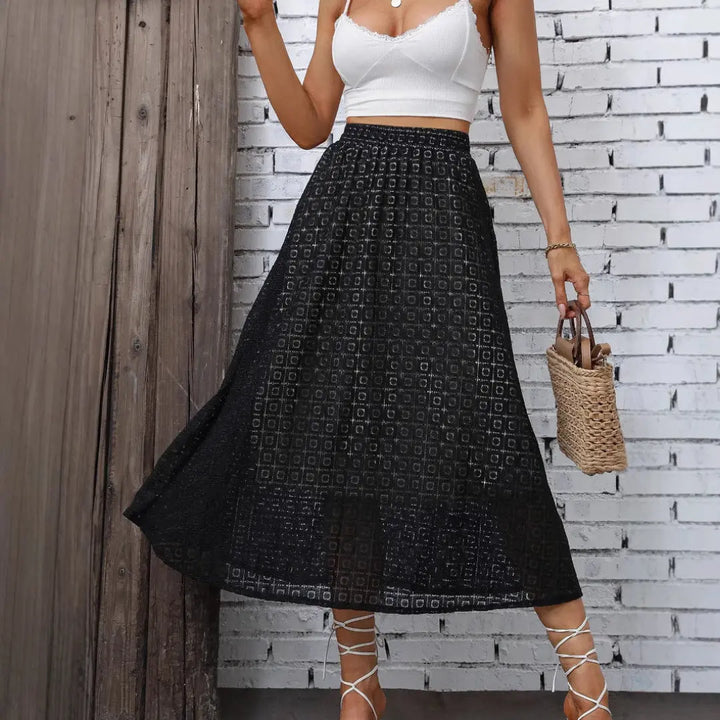 Women Classic A-Line Midi Skirt LionStyle Lion Style