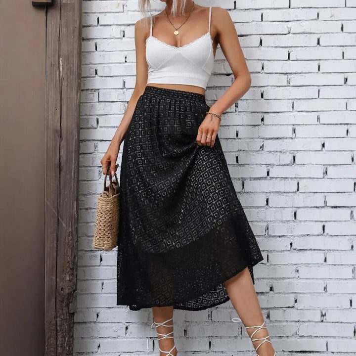 Women Classic A-Line Midi Skirt LionStyle Lion Style