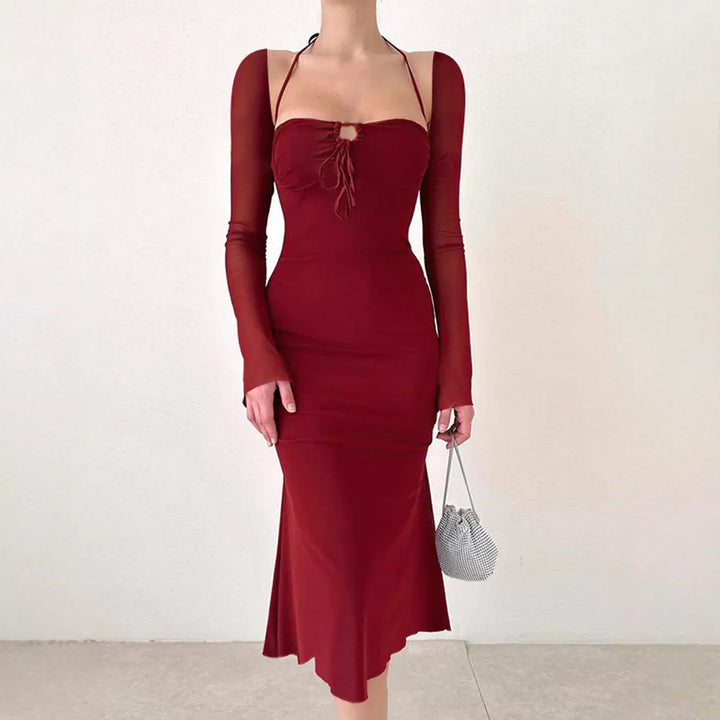 Women Classic Hourglass Midi Dress LionStyle Lion Style