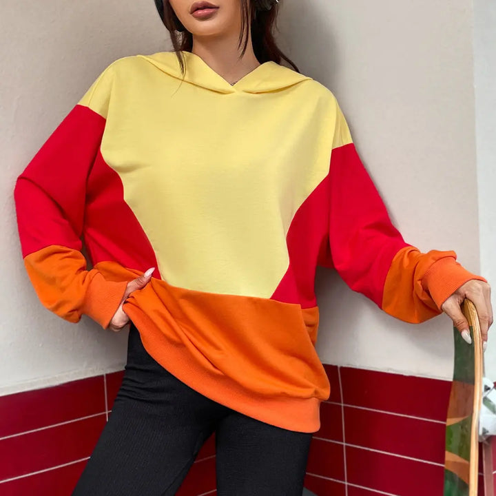 Women Color Block Hoodie LionStyle Lion Style