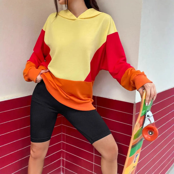Women Color Block Hoodie LionStyle Lion Style