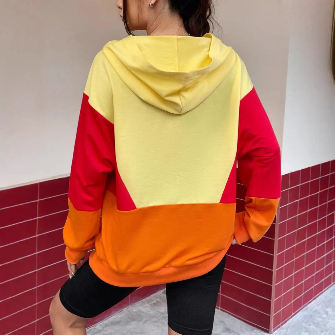 Women Color Block Hoodie LionStyle Lion Style