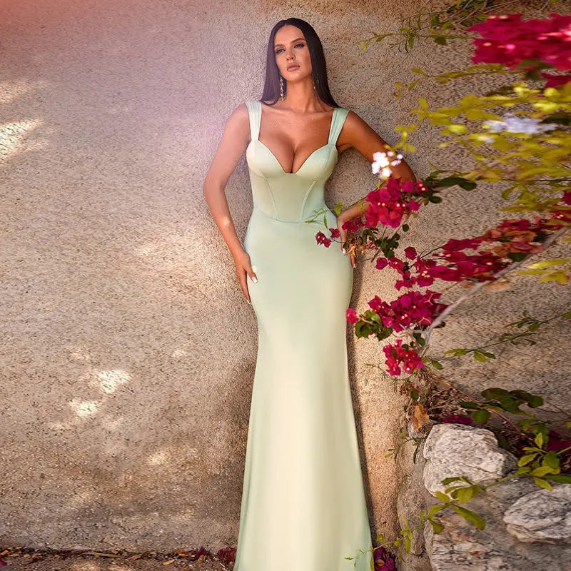 Women Corset Fit Maxi Dress LionStyle Lion Style