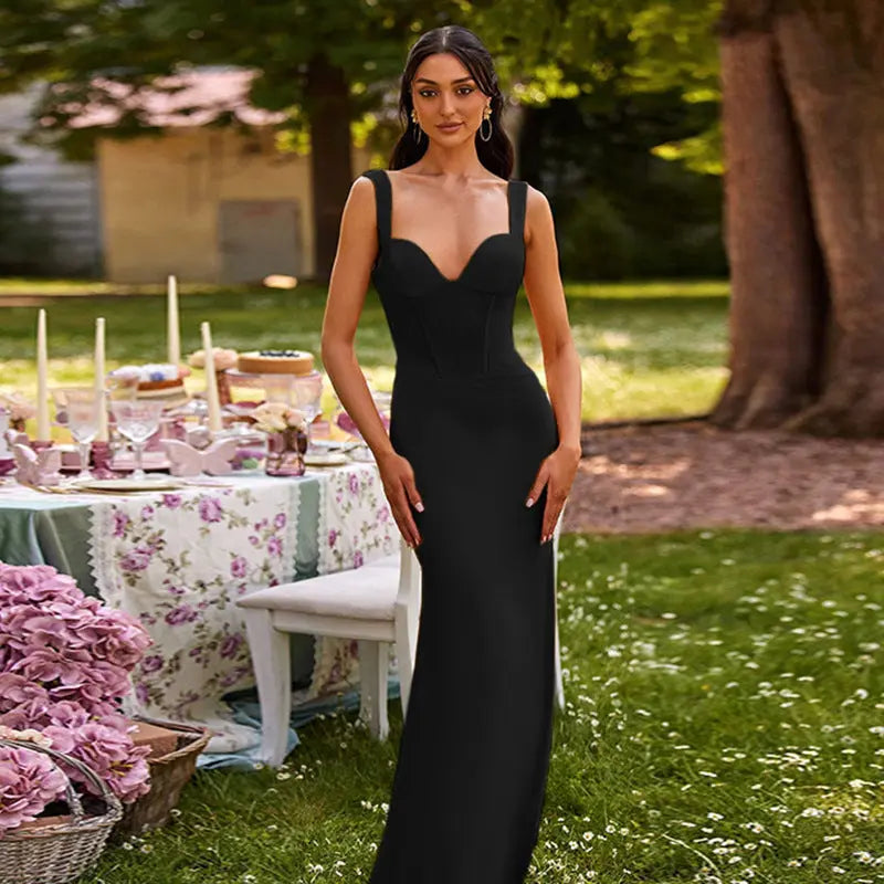 Women Corset Fit Maxi Dress LionStyle Lion Style