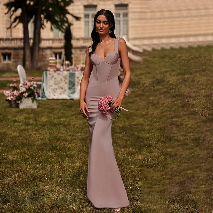 Women Corset Fit Maxi Dress LionStyle Lion Style