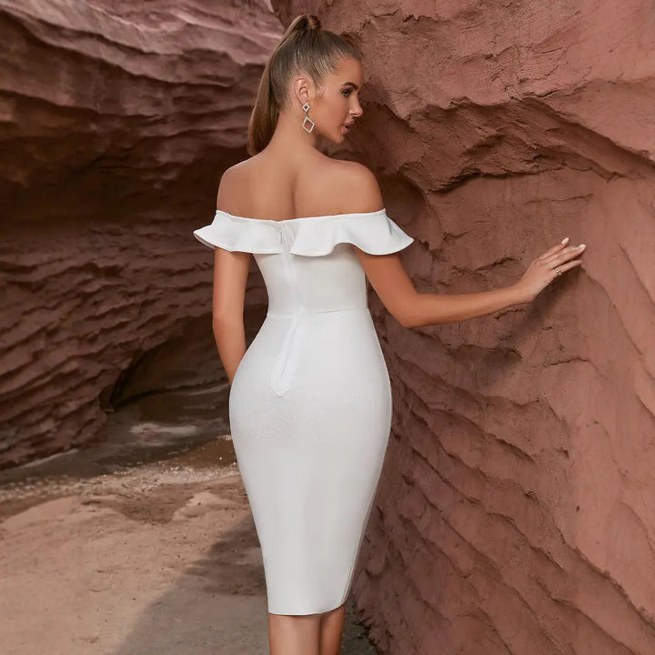 Women Crisscross Front Midi Dress LionStyle Lion Style