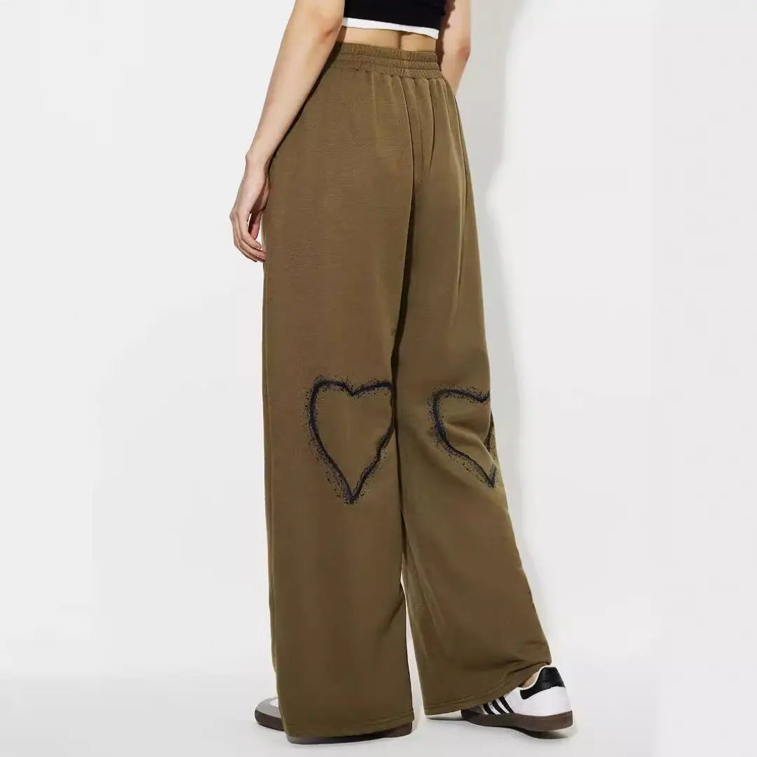Women Graphic Back Heart Lounge Pants LionStyle Lion Style