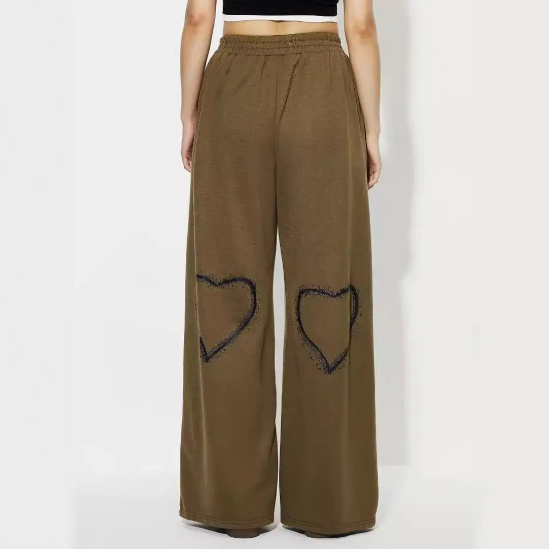 Women Graphic Back Heart Lounge Pants LionStyle Lion Style