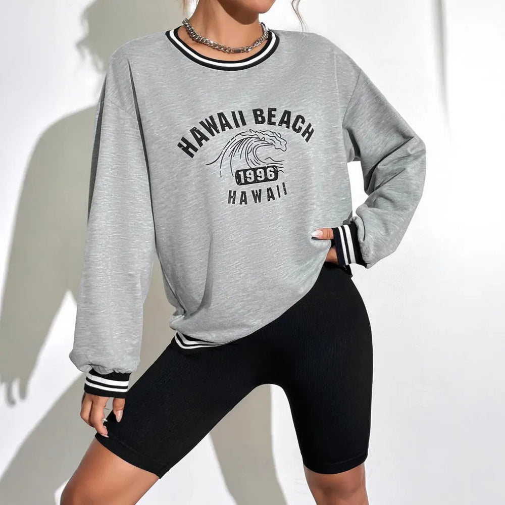 Women Hawaii Graphic Sweatshirt LionStyle Lion Style