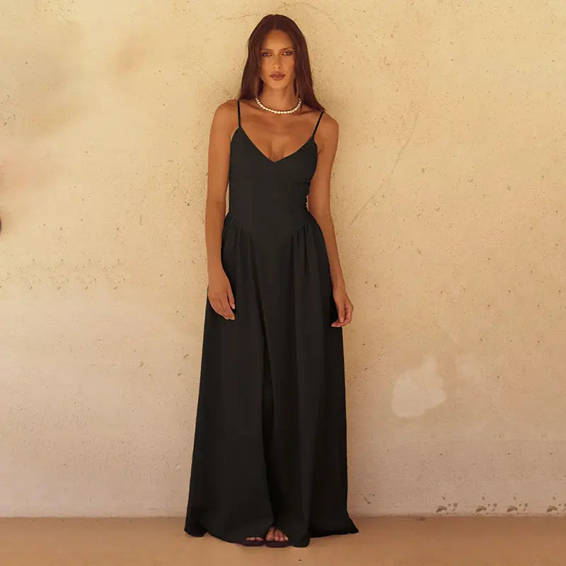 Women Minimalist Flowy Maxi Dress LionStyle Lion Style