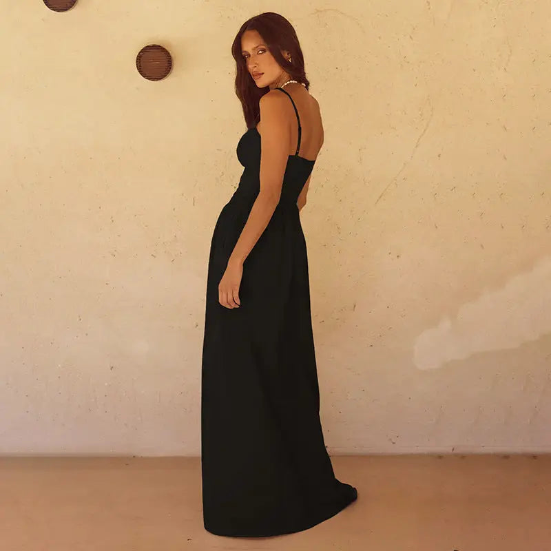 Women Minimalist Flowy Maxi Dress LionStyle Lion Style