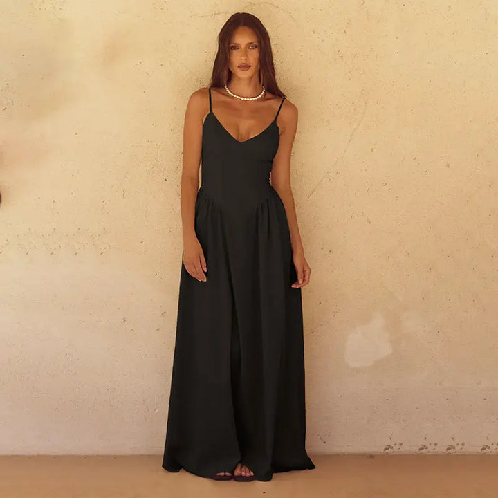 Women Minimalist Flowy Maxi Dress LionStyle Lion Style