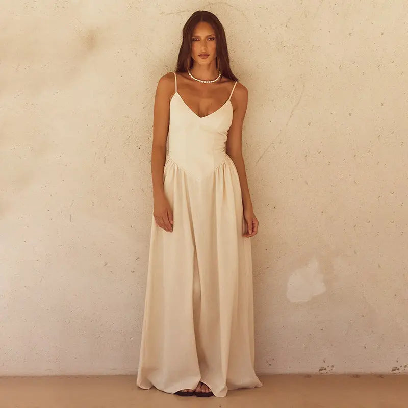 Women Minimalist Flowy Maxi Dress LionStyle Lion Style