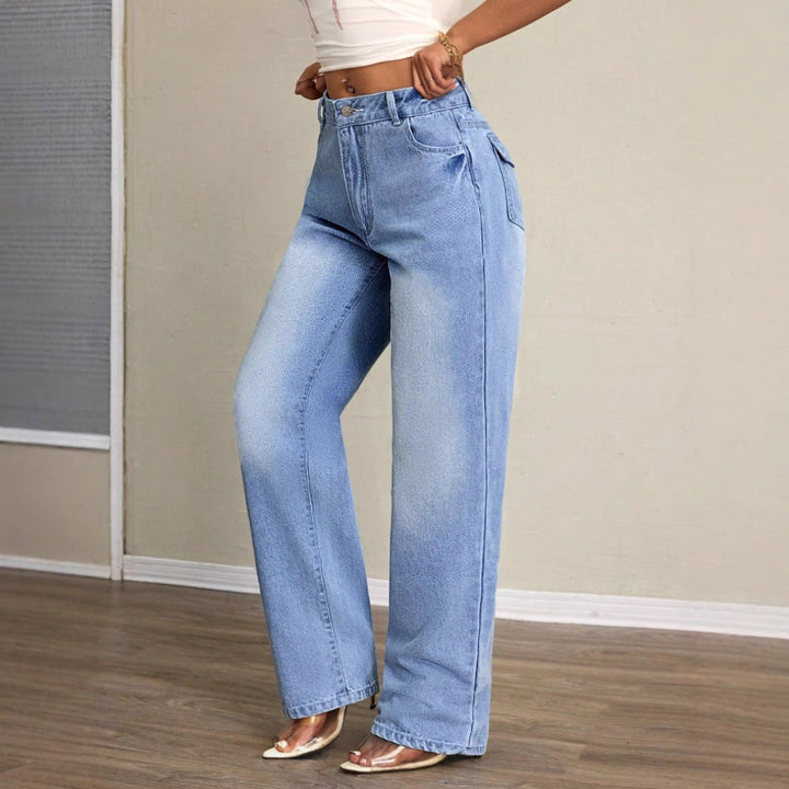 Women Modern Wide Leg Jeans LionStyle