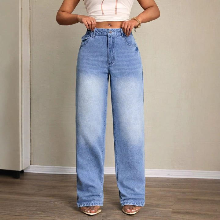 Women Modern Wide Leg Jeans LionStyle