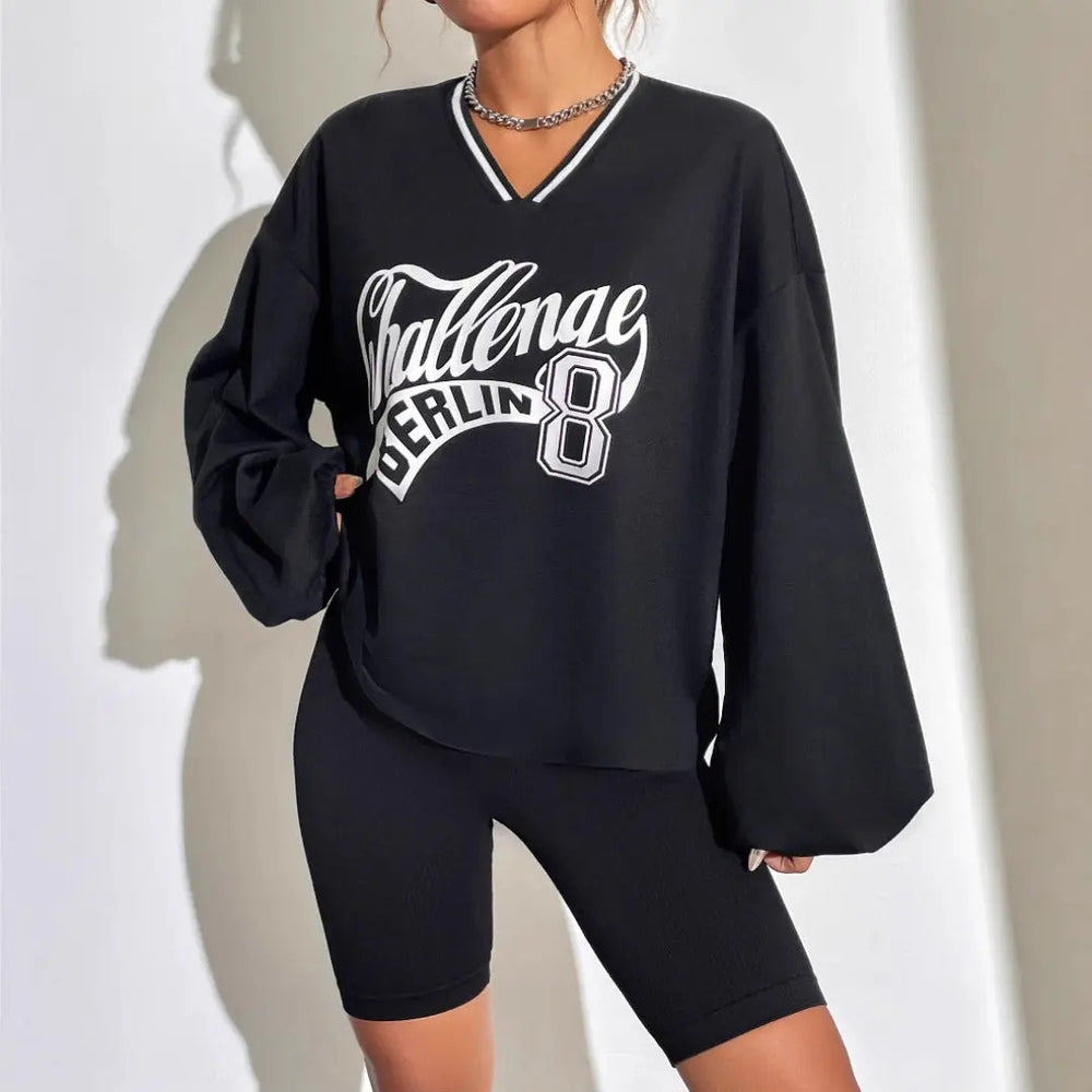 Women Oversized Graphic Sweatshirt LionStyle Lion Style