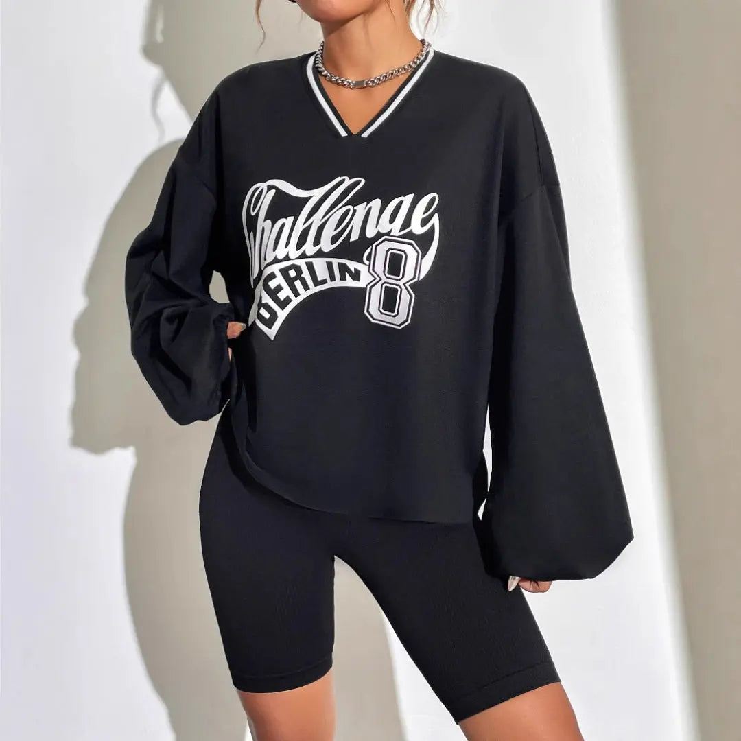 Women Oversized Graphic Sweatshirt LionStyle Lion Style