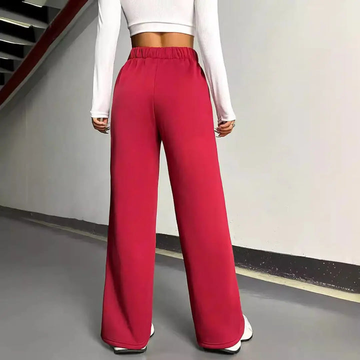 Women Red Side Stripe Pants LionStyle Lion Style