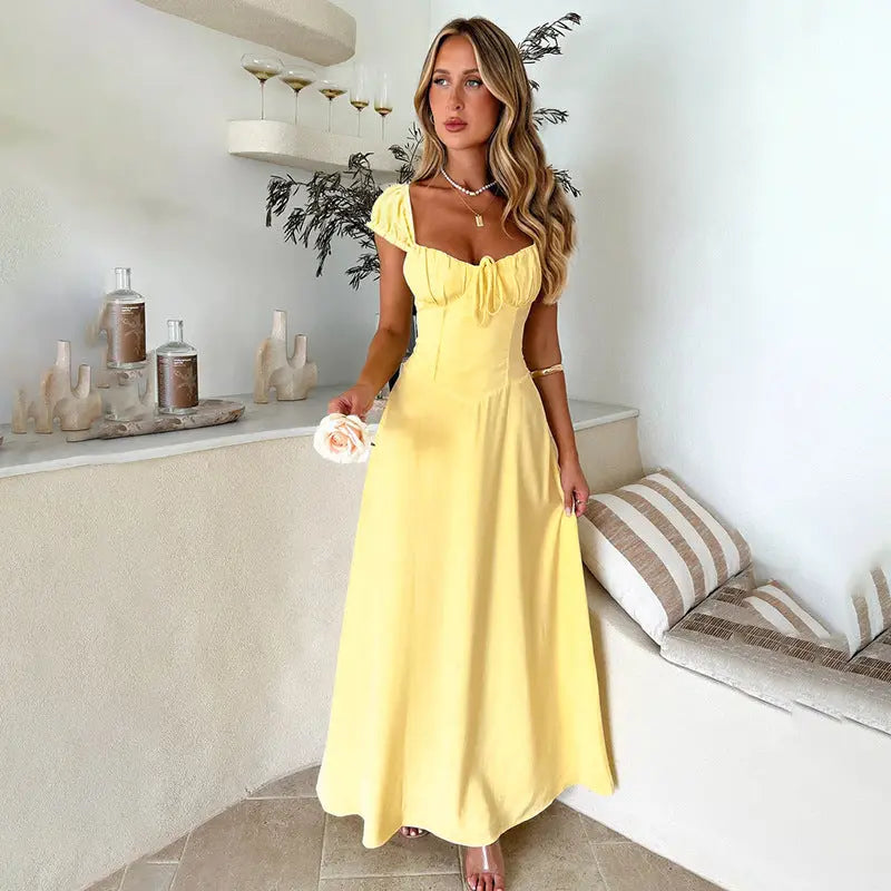 Women Romantic Puff Sleeve Dress LionStyle Lion Style