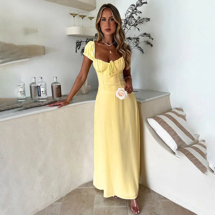Women Romantic Puff Sleeve Dress LionStyle Lion Style