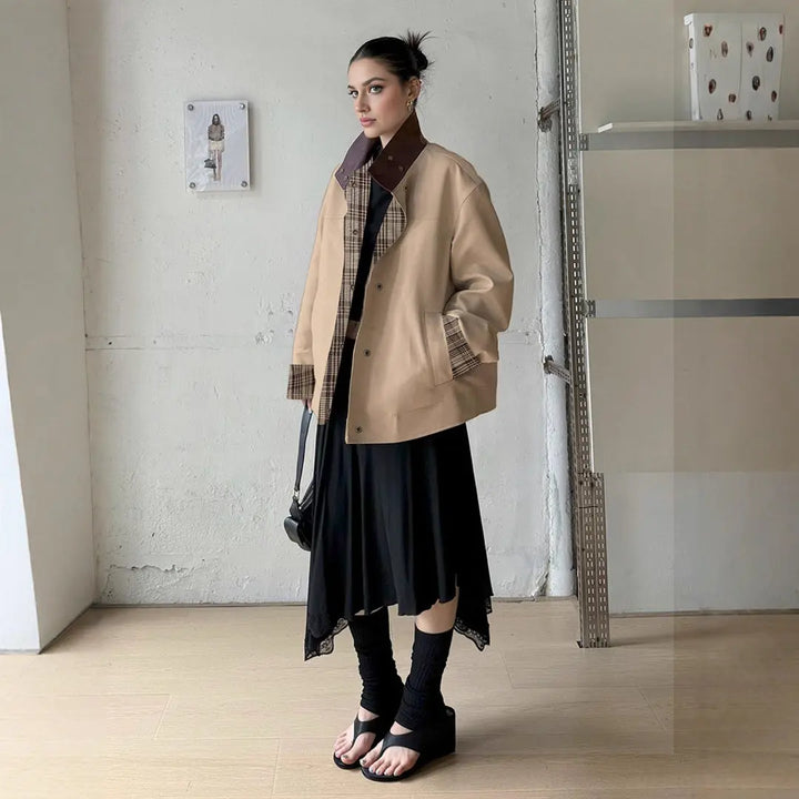 Women Sleek Buttonless Jacket LionStyle Lion Style