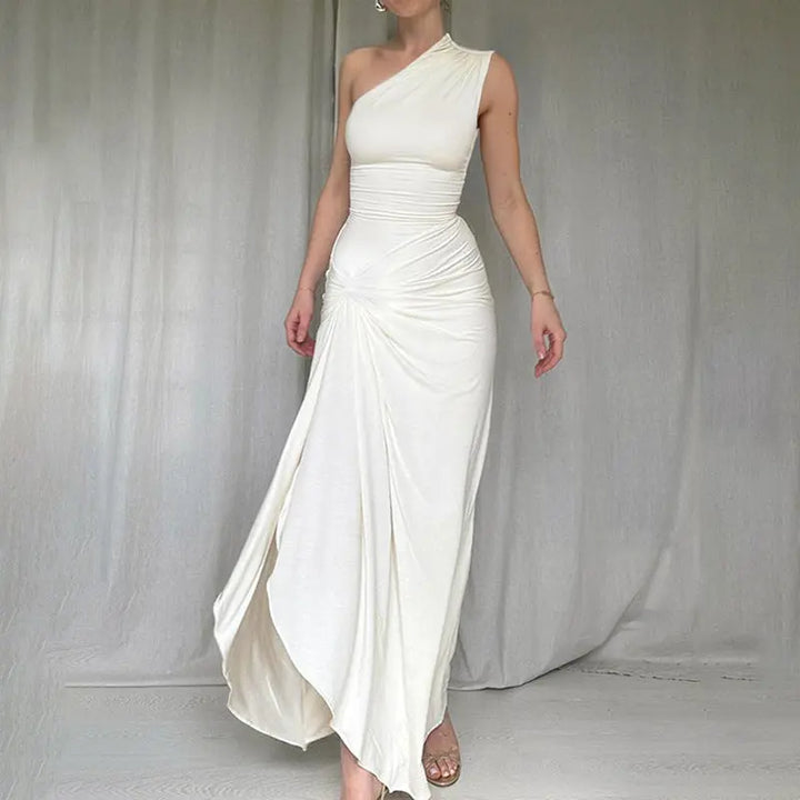 Women Sleek One Shoulder Gown LionStyle Lion Style