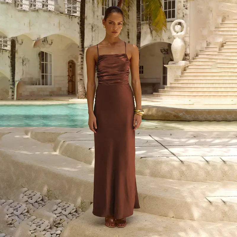 Women Sleek Silhouette Maxi Dress LionStyle Lion Style