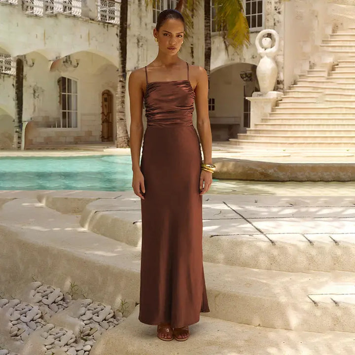 Women Sleek Silhouette Maxi Dress LionStyle Lion Style
