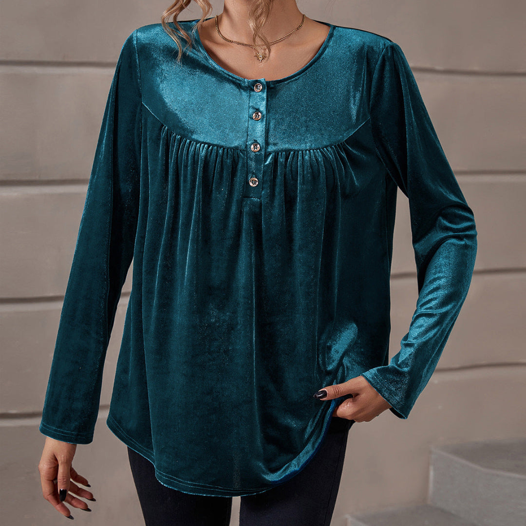 Women Soft Velvet Casual Top LionStyle