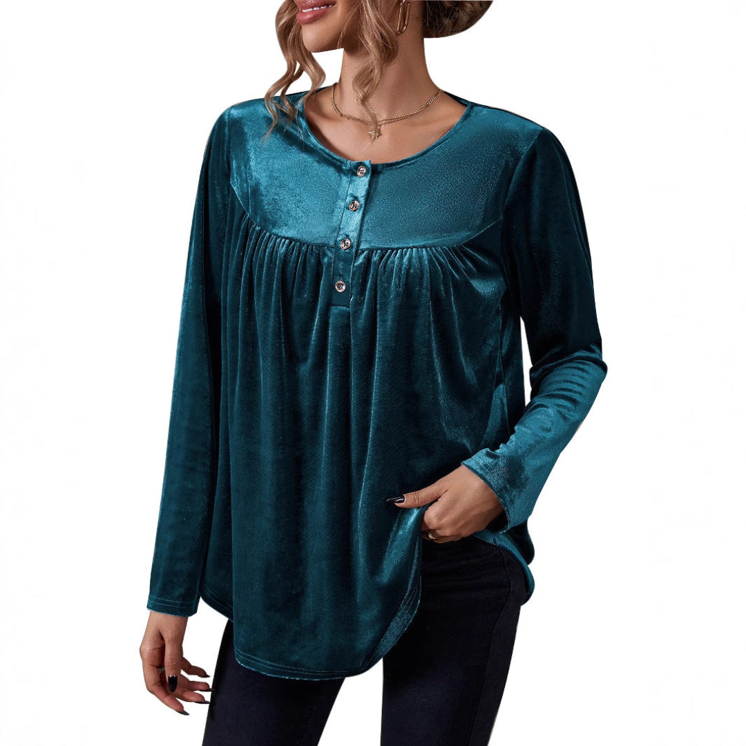 Women Soft Velvet Casual Top LionStyle