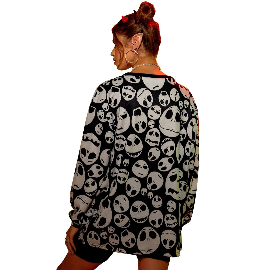 Women Spooky Graphic Sweatshirt LionStyle