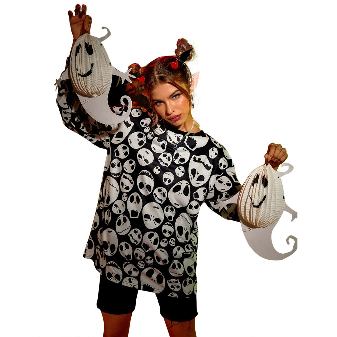 Women Spooky Graphic Sweatshirt LionStyle