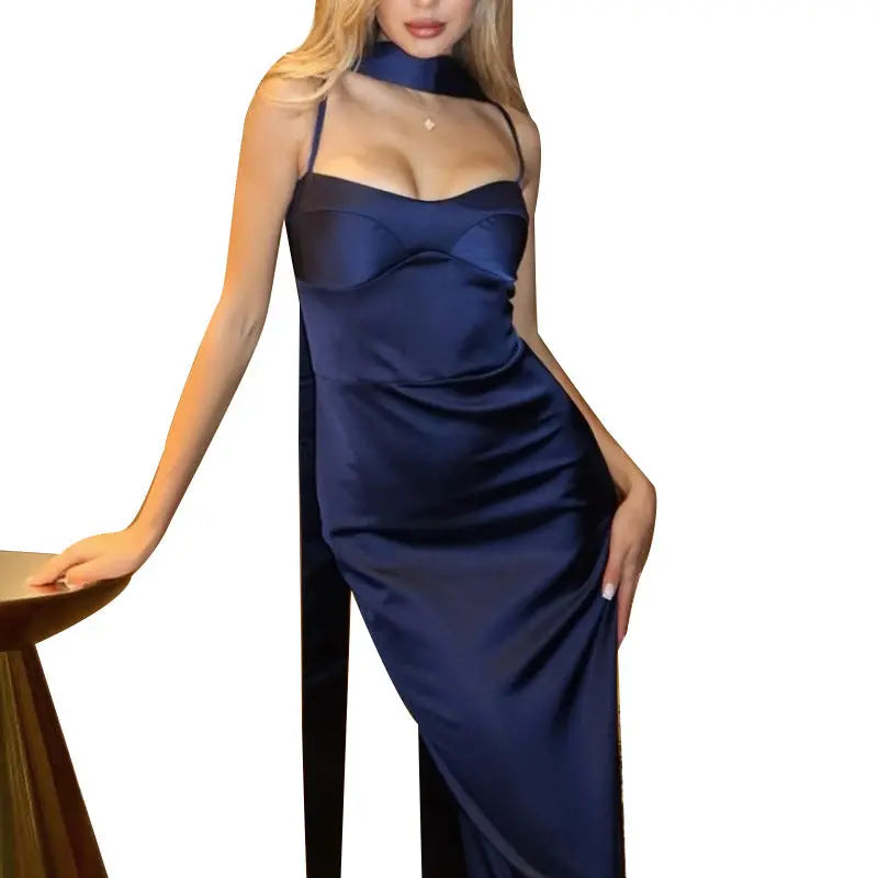 Women Statement Neck Evening Dress LionStyle Lion Style