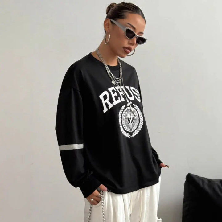 Women Vintage College Sweatshirt LionStyle Lion Style